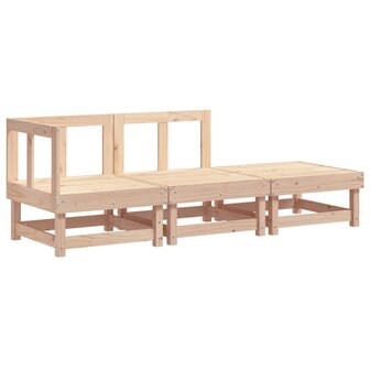 3-delige Loungeset massief grenenhout