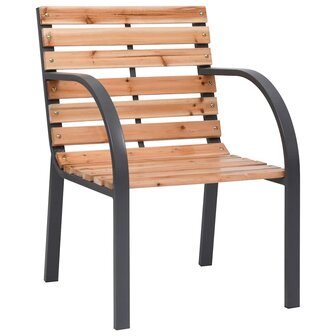 Tuinstoelen 2 st massief vurenhout