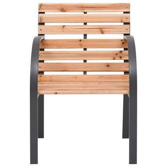 Tuinstoelen 2 st massief vurenhout