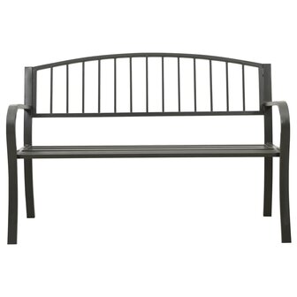 Tuinbank 120 cm staal grijs