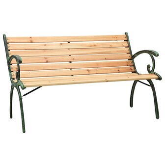 Tuinbank 116 cm gietijzer en massief vurenhout