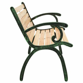 Tuinbank 116 cm gietijzer en massief vurenhout