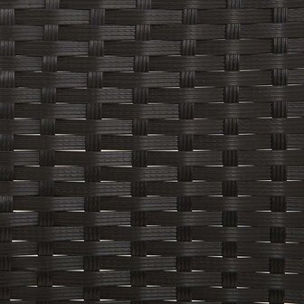 Tuinbank 2-zits met kussens poly rattan zwart