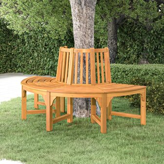 Boombank halfrond &Oslash;160 cm massief eucalyptushout
