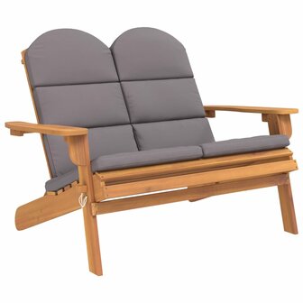 Tuinbank Adirondack met kussens 126 cm massief acaciahout