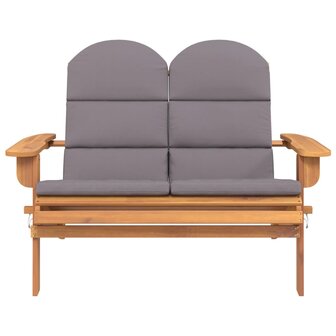 Tuinbank Adirondack met kussens 126 cm massief acaciahout
