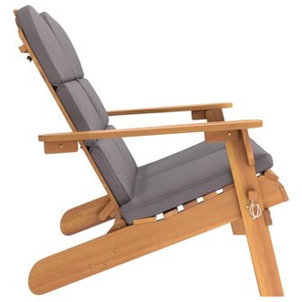 Tuinbank Adirondack met kussens 126 cm massief acaciahout