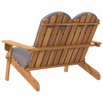 Tuinbank Adirondack met kussens 126 cm massief acaciahout
