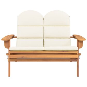 Tuinbank Adirondack met kussens 126 cm massief acaciahout