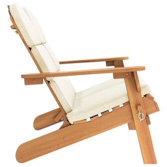 Tuinbank Adirondack met kussens 126 cm massief acaciahout