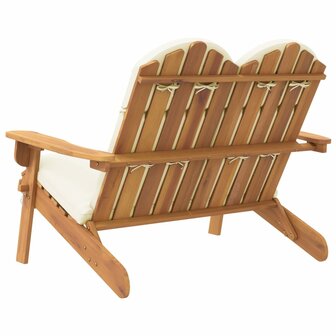Tuinbank Adirondack met kussens 126 cm massief acaciahout