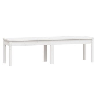 Tuinbank 2-zits 159,5x44x45 cm massief grenenhout wit