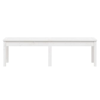 Tuinbank 2-zits 159,5x44x45 cm massief grenenhout wit