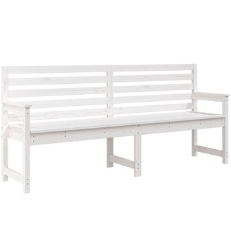 Tuinbank 203,5x48x91,5 cm massief grenenhout wit