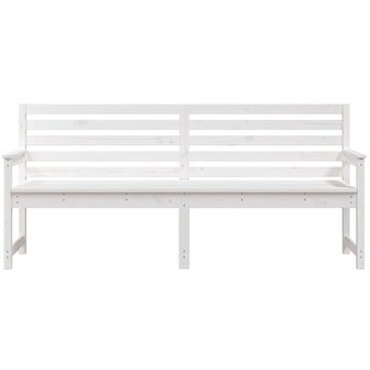 Tuinbank 203,5x48x91,5 cm massief grenenhout wit
