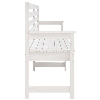 Tuinbank 203,5x48x91,5 cm massief grenenhout wit