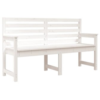 Tuinbank 159,5x48x91,5 cm massief grenenhout wit