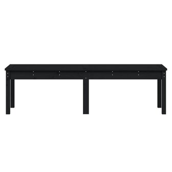 Tuinbank 2-zits 159,5x44x45 cm massief grenenhout zwart