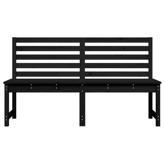 Tuinbank 157,5 cm massief grenenhout zwart
