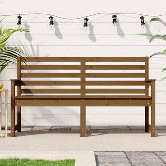 Tuinbank 159,5x48x91,5 cm massief grenenhout honingbruin