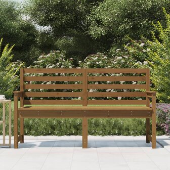 Tuinbank 159,5x48x91,5 cm massief grenenhout honingbruin