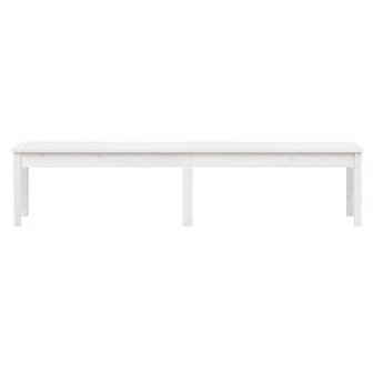 Tuinbank 2-zits 203,5x44x45 cm massief grenenhout wit