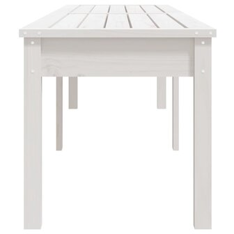 Tuinbank 2-zits 203,5x44x45 cm massief grenenhout wit