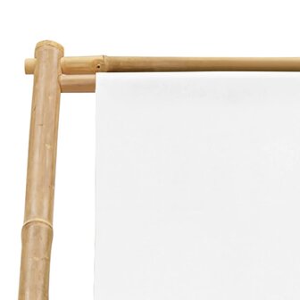 Terrasstoel bamboe en canvas