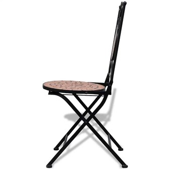 Bistrostoelen inklapbaar 2 st keramiek terracottakleurig