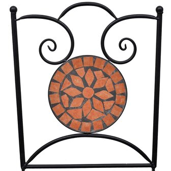 Bistrostoelen inklapbaar 2 st keramiek terracottakleurig