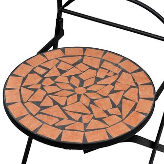 Bistrostoelen inklapbaar 2 st keramiek terracottakleurig