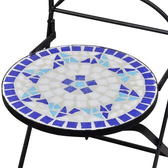 Bistrostoelen inklapbaar 2 st keramiek blauw en wit