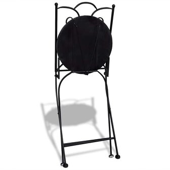 Bistrostoelen inklapbaar 2 st keramiek blauw en wit