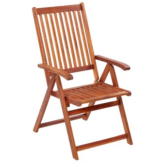 Tuinstoelen inklapbaar 2 st massief acaciahout bruin