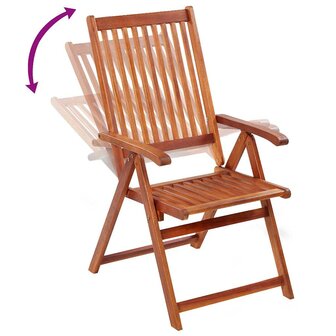 Tuinstoelen inklapbaar 2 st massief acaciahout bruin