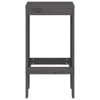Barkrukken 2 st 40x36x75 cm massief grenenhout grijs