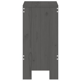 Barkrukken 2 st 40x36x75 cm massief grenenhout grijs