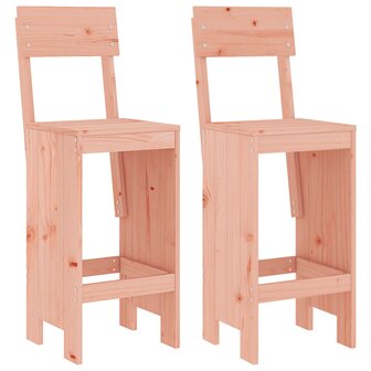 Barkrukken 2 st 40x48,5x115,5 cm massief douglashout