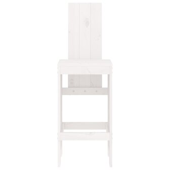 Barkrukken 2 st 40x42x120 cm massief grenenhout wit