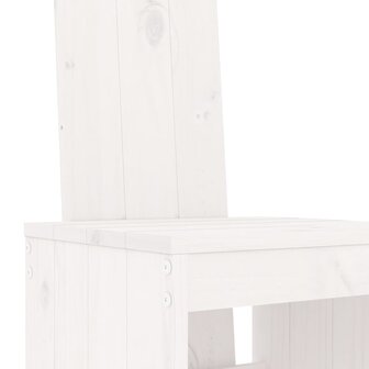 Barkrukken 2 st 40x42x120 cm massief grenenhout wit