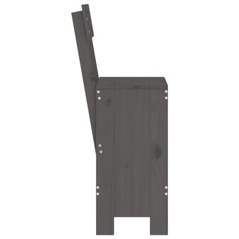 Barkrukken 2 st 40x48,5x115,5 cm massief grenenhout grijs