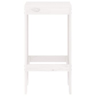 Barkrukken 2 st 40x36x75 cm massief grenenhout wit