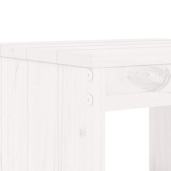 Barkrukken 2 st 40x36x75 cm massief grenenhout wit