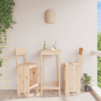 Barkrukken 2 st 40x48,5x115,5 cm massief grenenhout
