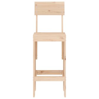 Barkrukken 2 st 40x48,5x115,5 cm massief grenenhout