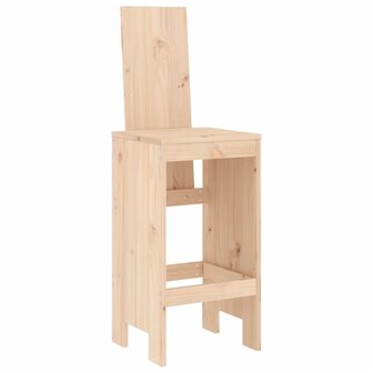 Barkrukken 2 st 40x42x120 cm massief grenenhout