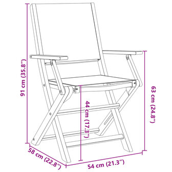 Tuinstoelen 2 st massief acaciahout en stof blauw en wit