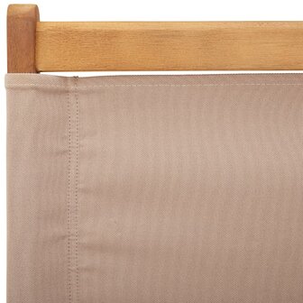 Tuinstoelen 4 st inklapbaar stof en massief hout taupe