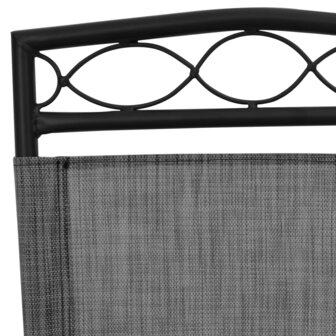 Tuinstoelen 4 st inklapbaar staal en textileen gem&ecirc;leerd grijs
