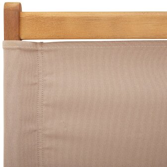 Tuinstoelen 8 st inklapbaar stof en massief hout taupe